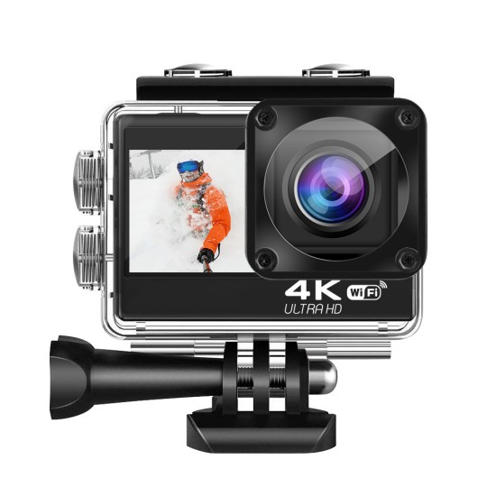 AUSEK Wifi 4K 60fps Ultra HD Waterproof Sports Action Camera With Extranal microphone.